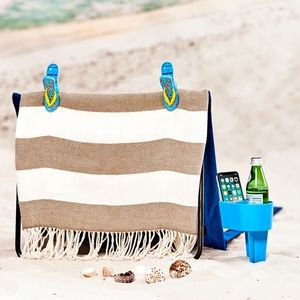Flip Flop Towel Clips and Beach Caddy Set
